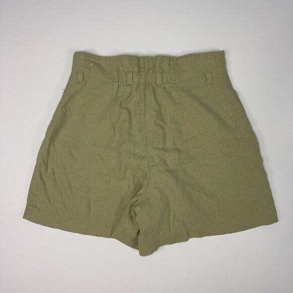 Abercrombie & Fitch Tailored Pleated Front Shorts Womens Size S Tan High Rise - Picture 2 of 9
